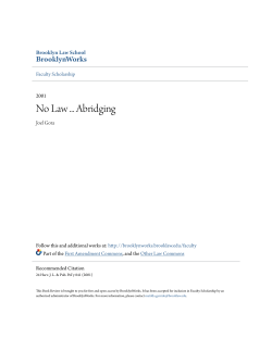 No Law Abridging - BrooklynWorks