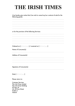 I/we hereby give notice that I/we wish to cancel my