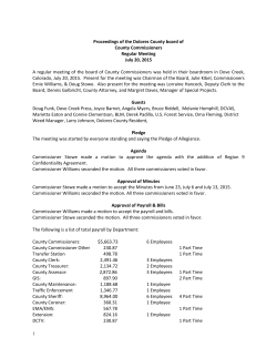 July 20 - Dolores County