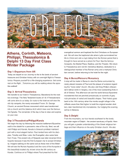 Athens, Corinth, Meteora, Philippi, Thessalonica