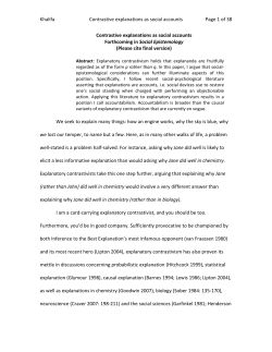 Contrastive explanations as social accounts