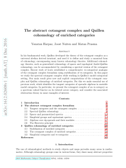 The abstract cotangent complex and Quillen cohomology of
