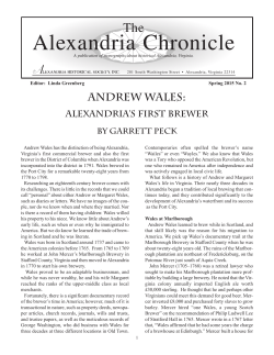 Andrew Wales - Alexandria Historical Society