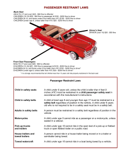 Passenger Restraint Laws