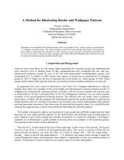 A Method for Illustrating Border and Wallpaper Patterns