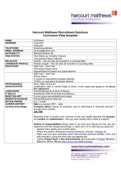 the CV template