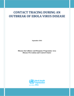 contact tracing during an outbreak of ebola virus disease