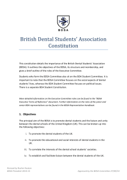 BDSA Constitution - British Dental Association