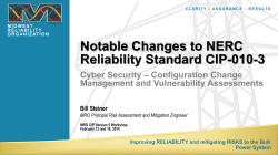Notable Changes to NERC Reliability Standard CIP-010-3