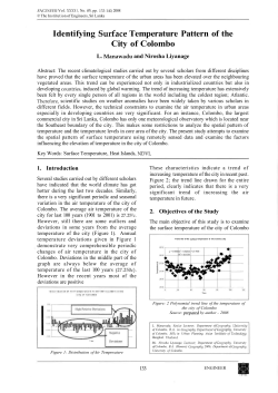 Identifying Surface Temperature Pattern of the City of Colombo