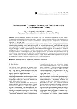 Development and Control of a `Soft-Actuated` Exoskeleton for Use in