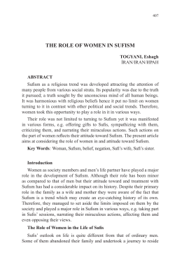 THE ROLE OF WOMEN IN SUFISM