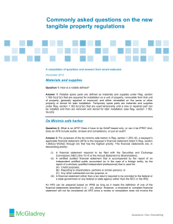 Commonly asked questions on the new tangible property