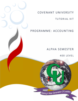 Tutorial Kit (Accounting 400L Alpha) Vol. 2