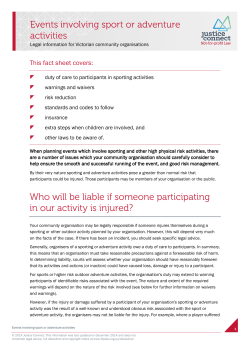 PDF Events involving sport or adventure activities DOWNLOAD