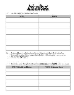 Acids and Bases Notes Packet File