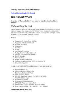 The Honest Whore - Shakespeare`s Globe