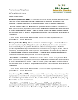 Invited Submission Session Type Guidelines