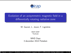 Evolution of an axisymmetric magnetic field in a