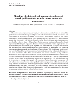 Modelling physiological and pharmacological