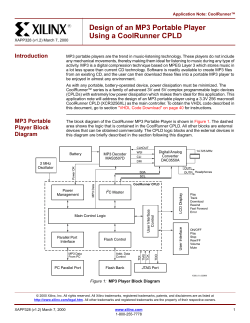 Design of an MP3 Portable Player Using a CoolRunner CPLD