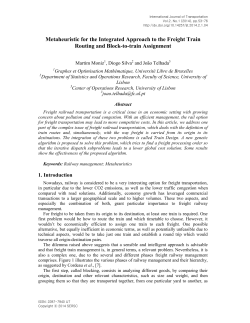 Metaheuristic for the Integrated Approach to the Freight Train