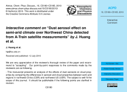 Interactive comment on &ldquo;Dust aerosol effect on semi