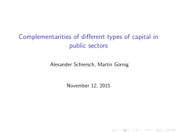 Complementarities of different types of capital in public