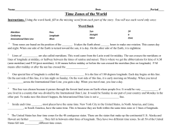 Time Zones of the World