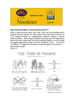 New Assistant Editor`s first and last words??? What a great summer