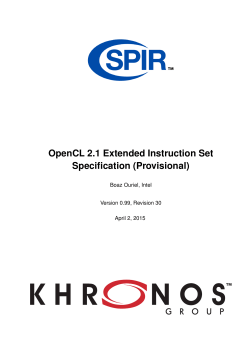 OpenCL 2.1 Extended Instruction Set Specification