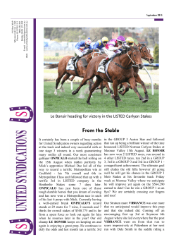 September 2015 Newsletter