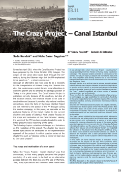 The Crazy Project &ndash; Canal Istanbul