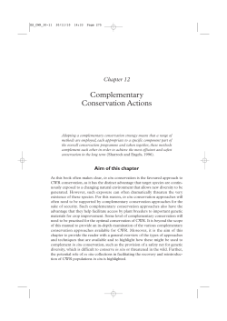Complementary Conservation Actions