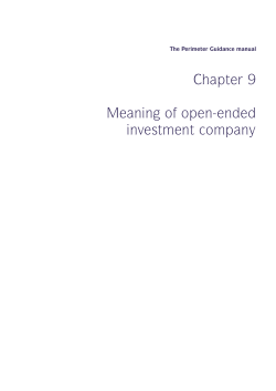 Chapter 9 Meaning of open-ended investment company