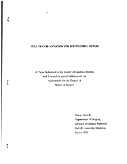 CELL TRANSPLANTATION FOR MYOCARDIAL REPAIR