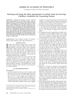 AMERICAN ACADEMY OF PEDIATRICS Selecting and Using the