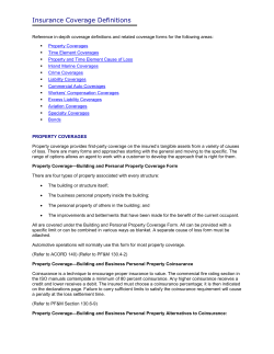 property coverages - The Diedrich Agency