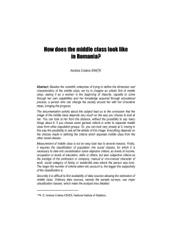 How does the middle class look like in Romania?