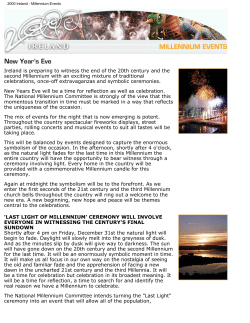 2000 Ireland - Millennium Events