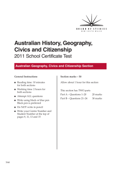 Australian History, Geography, Civics and