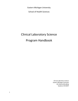 Clinical Laboratory Science Program Handbook