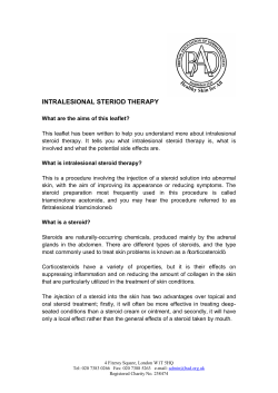 intralesional steriod therapy