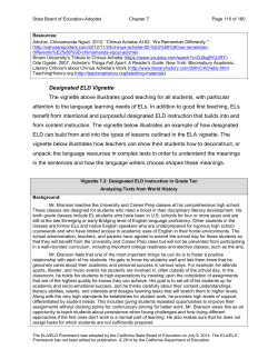 Designated ELD Instruction in Grade Ten