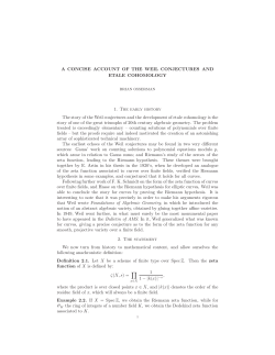 The Weil conjectures and etale cohomology