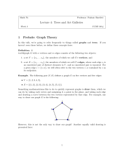 Lecture 4: Trees and Art Galleries 1 Prelude: Graph Theory