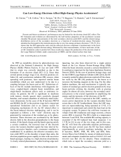 Can Low-Energy Electrons Affect High