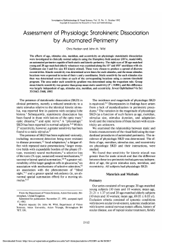 Assessment of physiologic statokinetic dissociation by