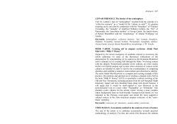 Abstracts 325 LINNAR PRIIM&Auml;GI. The border of the semiosphere