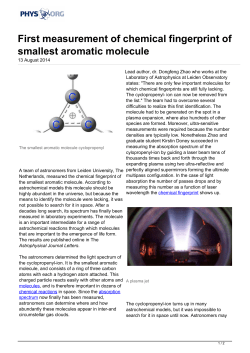 First measurement of chemical fingerprint of smallest